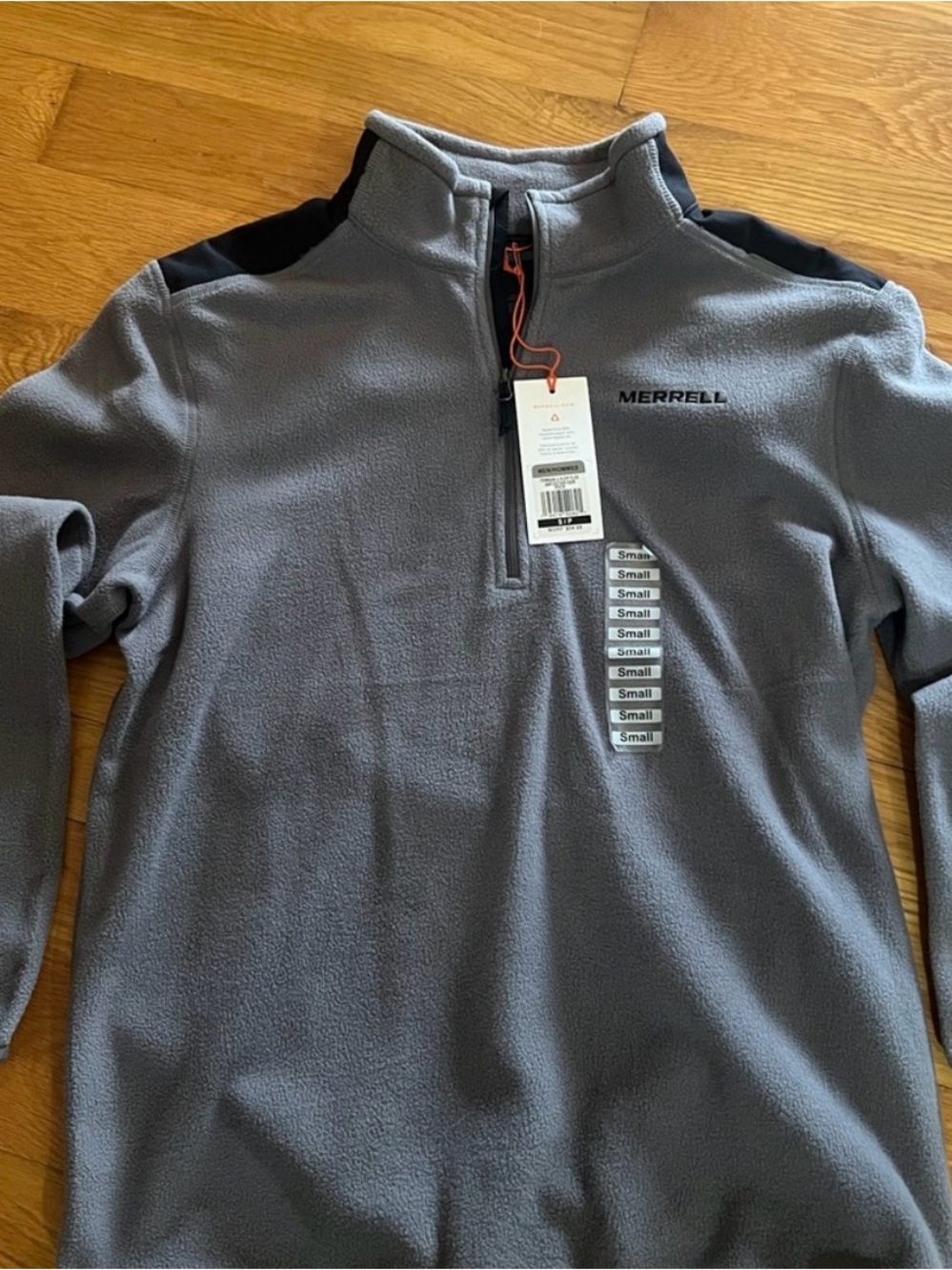 Merrell Gray Men's Terrain 1/4 Zip Fleece Pullover